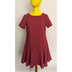 Petite Red Printed Shift Dress